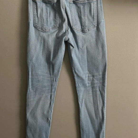 Rag & Bone Women's Mid Rise Ankle Skinny Jeans in Light Blue wash Distressed 31 - Picture 8 of 15